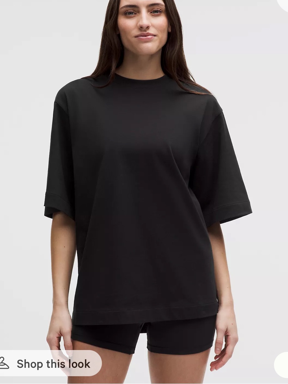 Lululemon Heavyweight Cotton Oversized Tshirt Black